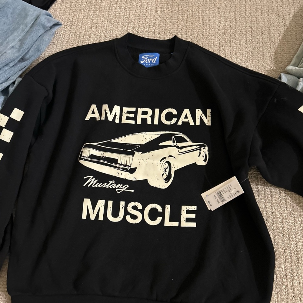Ford Black Crewneck American Muscle Sweater